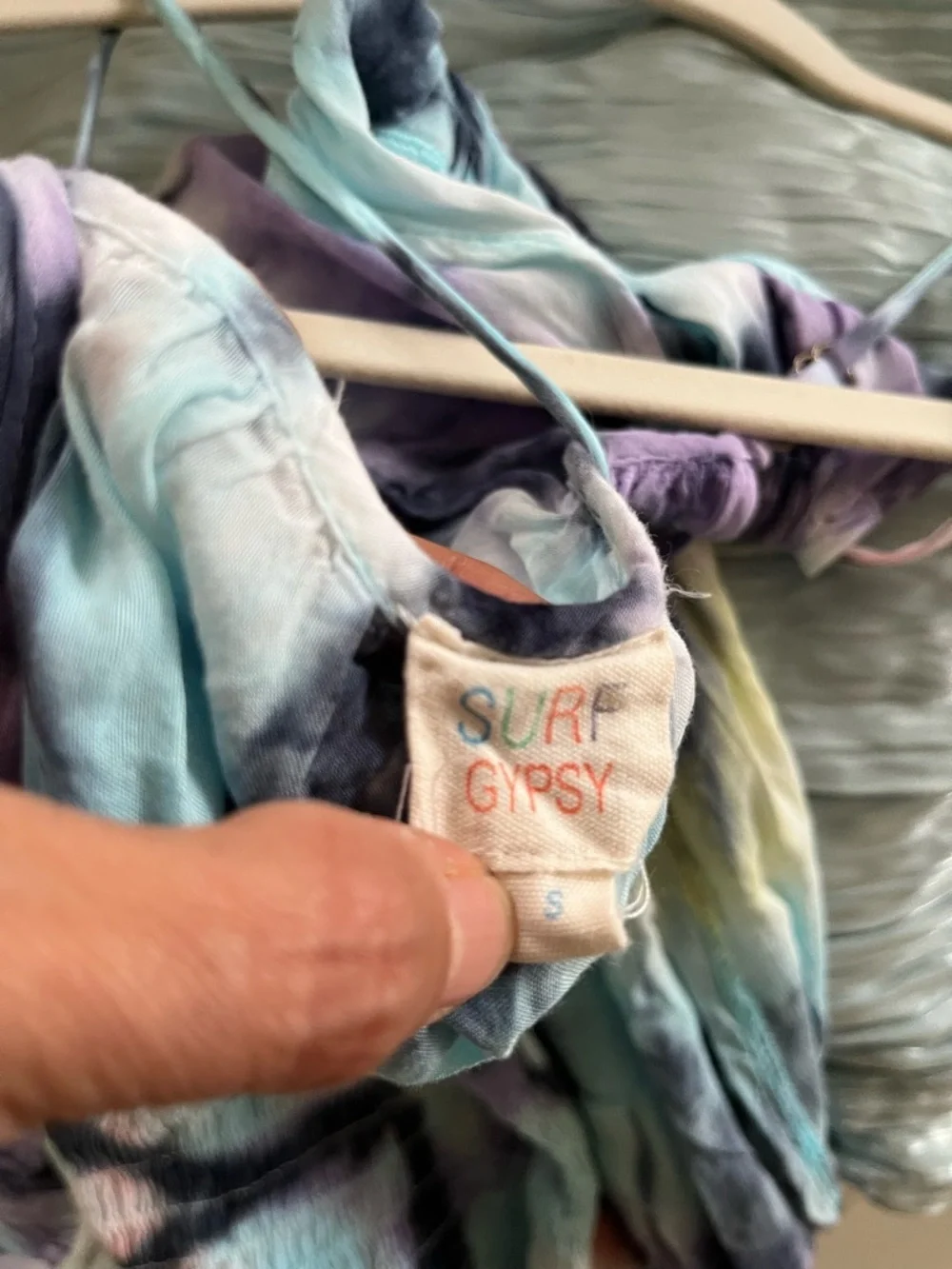 Surf Gypsy Pastel Swirl Tie Dye Coverup Dress size small